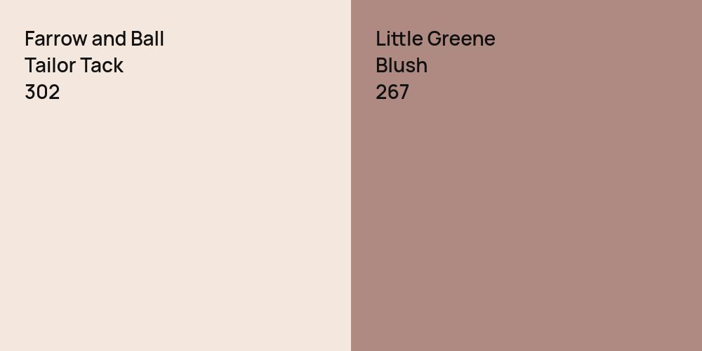 Farrow and Ball Tailor Tack vs. Little Greene Blush