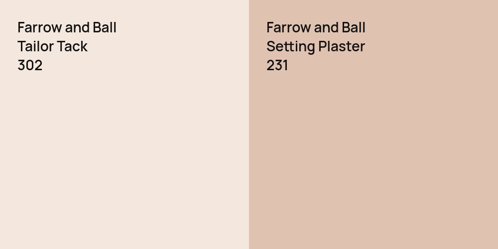 Farrow and Ball Tailor Tack vs. Farrow and Ball Setting Plaster