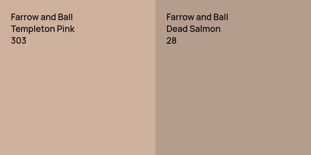 Farrow and Ball Templeton Pink vs. Farrow and Ball Dead Salmon