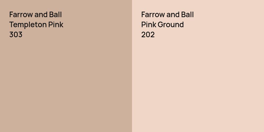 Farrow and Ball Templeton Pink vs. Farrow and Ball Pink Ground