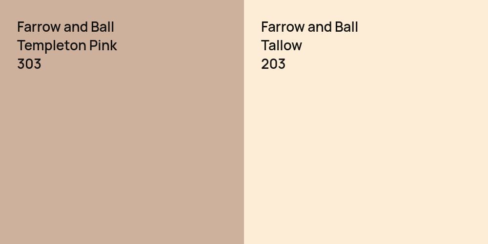 Farrow and Ball Templeton Pink vs. Farrow and Ball Tallow