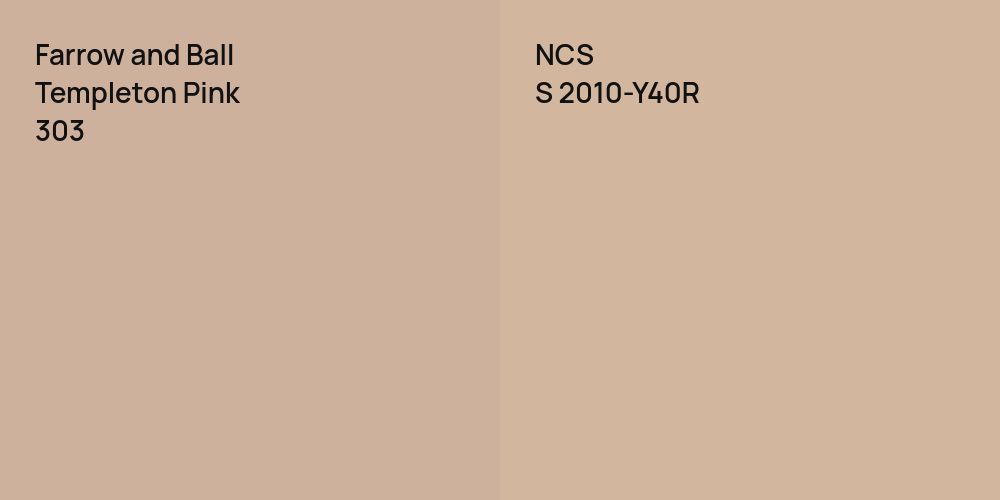 Farrow and Ball Templeton Pink vs. NCS S 2010-Y40R