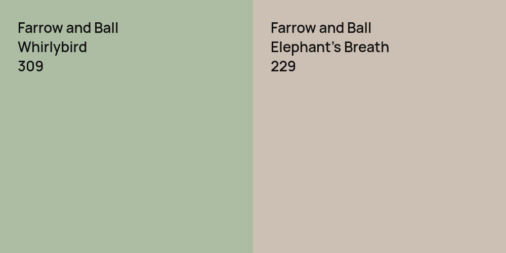 Farrow and Ball Whirlybird vs. Farrow and Ball Elephant's Breath