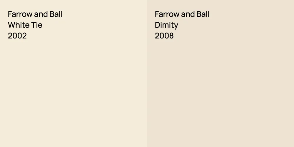 Farrow and Ball White Tie vs. Farrow and Ball Dimity