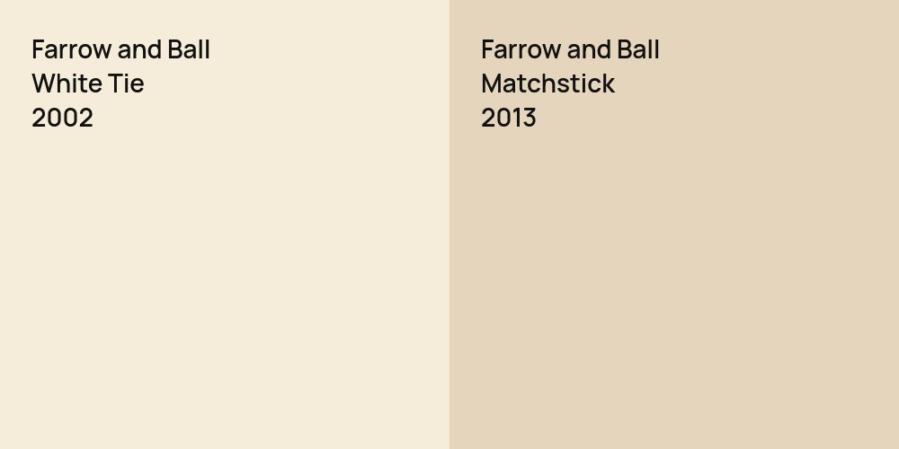 Farrow and Ball White Tie vs. Farrow and Ball Matchstick