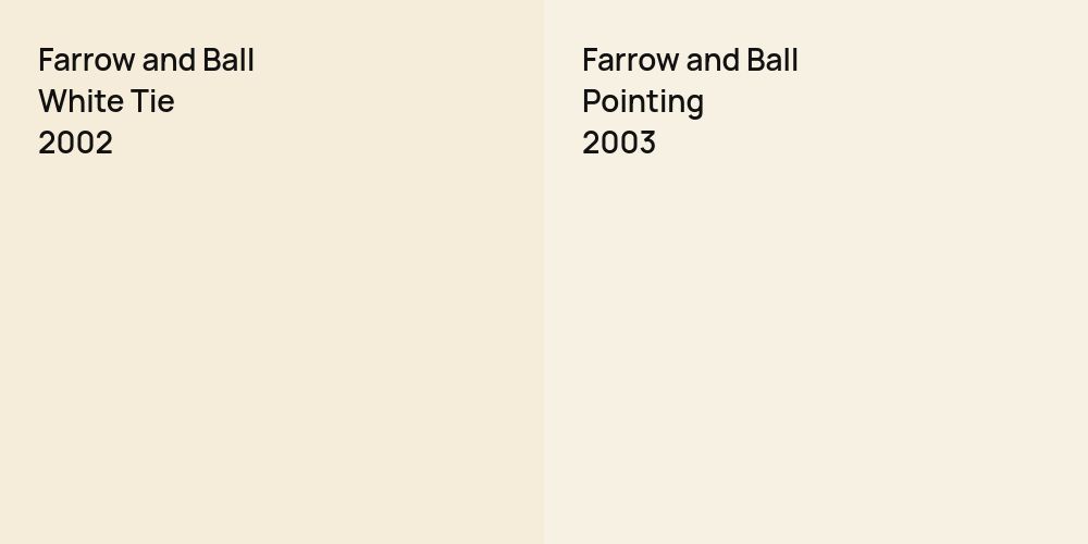 Farrow and Ball White Tie vs. Farrow and Ball Pointing