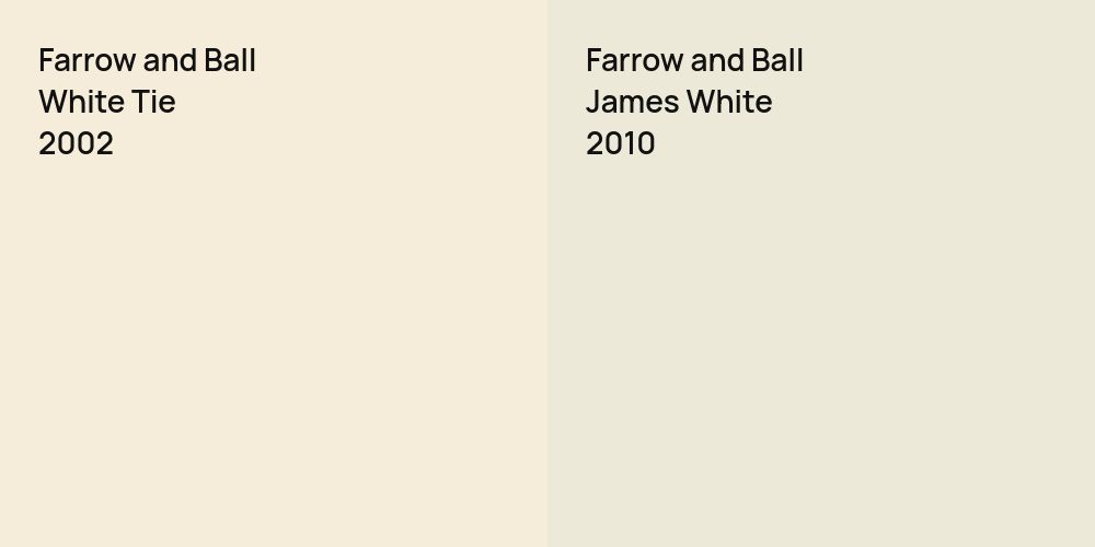 Farrow and Ball White Tie vs. Farrow and Ball James White