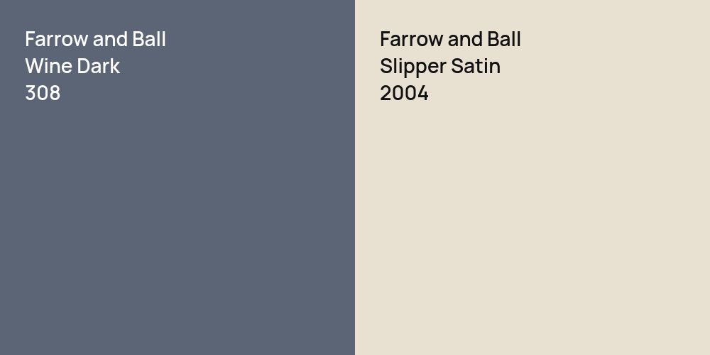 Farrow and Ball Wine Dark vs. Farrow and Ball Slipper Satin