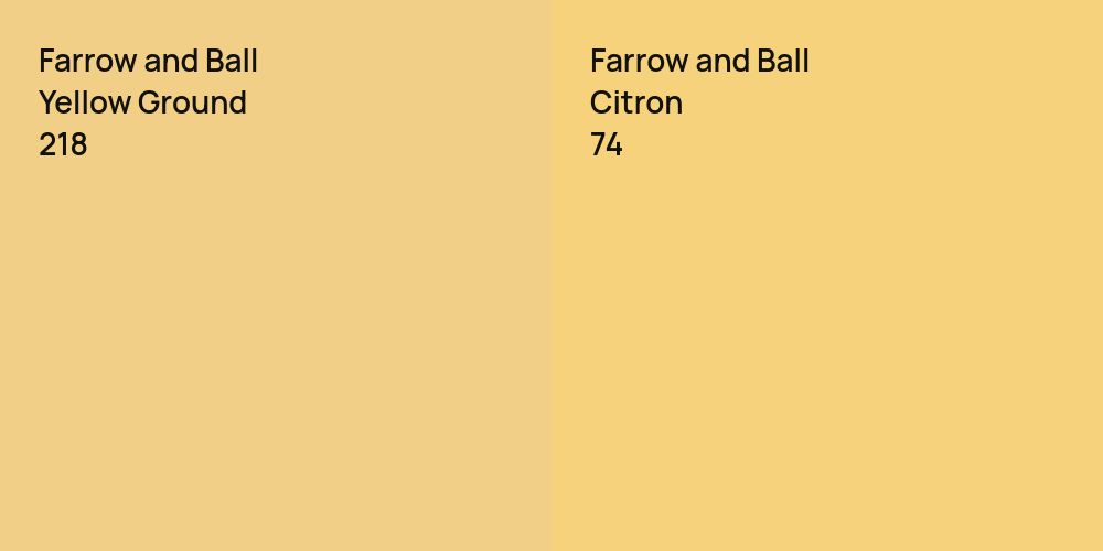 Farrow and Ball Yellow Ground vs. Farrow and Ball Citron