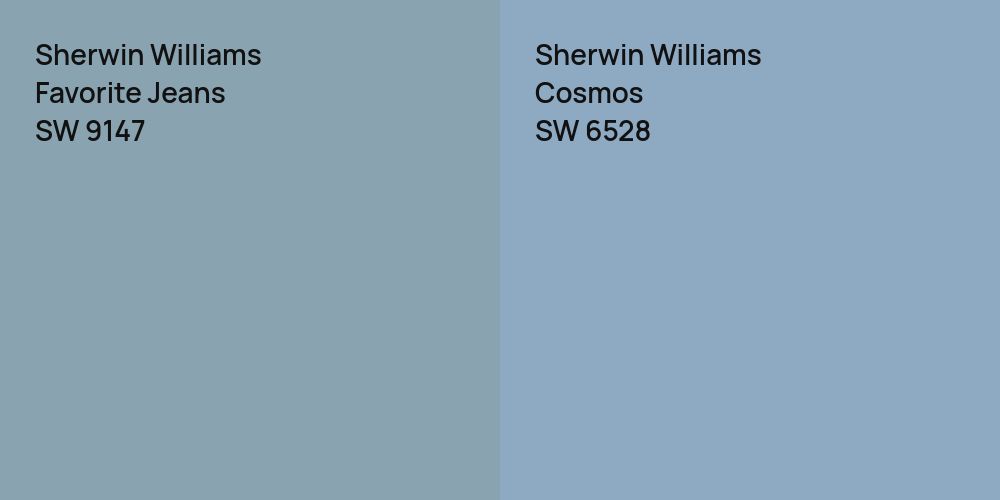 Sherwin Williams Favorite Jeans vs. Sherwin Williams Cosmos