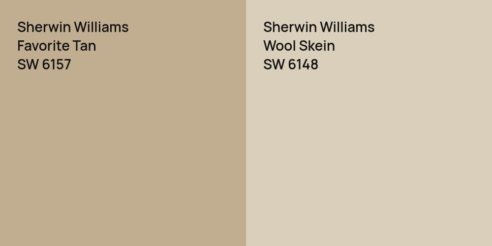 Sherwin Williams Favorite Tan vs. Sherwin Williams Wool Skein