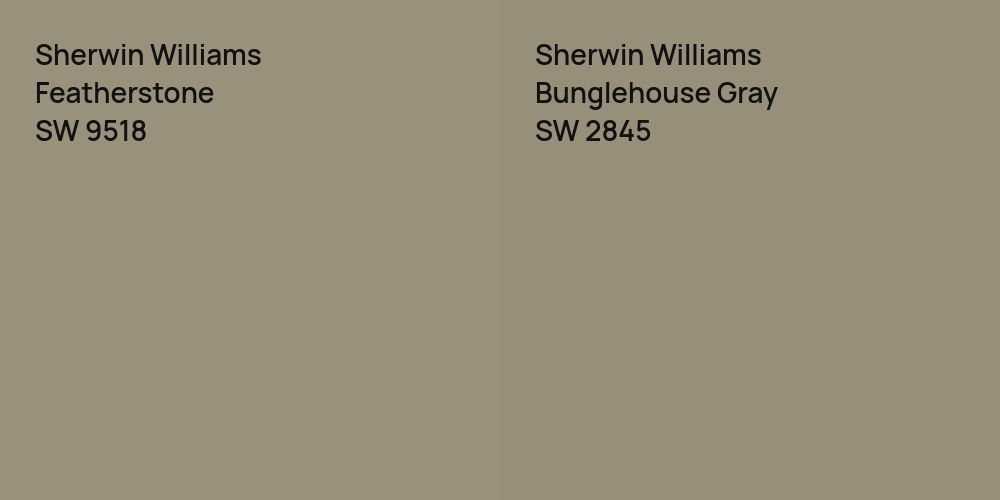 Sherwin Williams Featherstone vs. Sherwin Williams Bunglehouse Gray