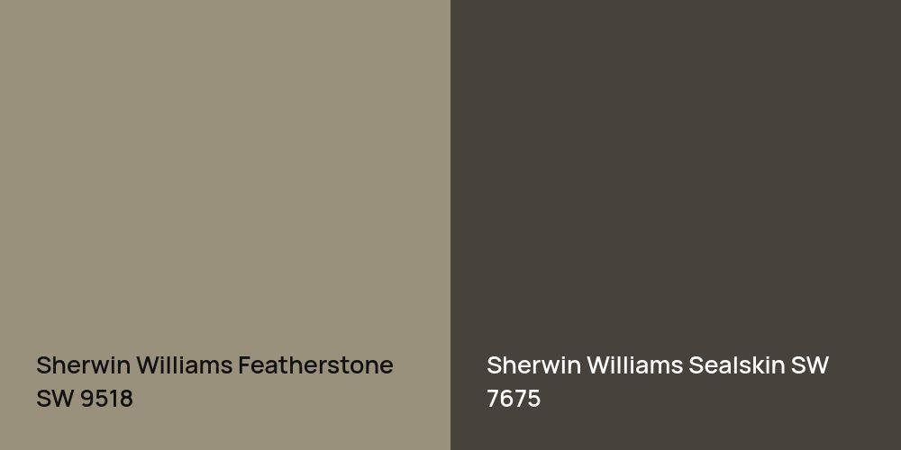 Sherwin Williams Featherstone vs. Sherwin Williams Sealskin