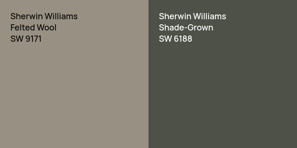 Sherwin Williams Felted Wool vs. Sherwin Williams Shade-Grown