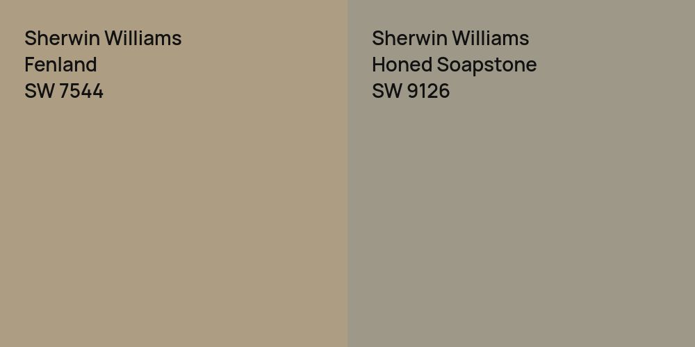 Sherwin Williams Fenland vs. Sherwin Williams Honed Soapstone