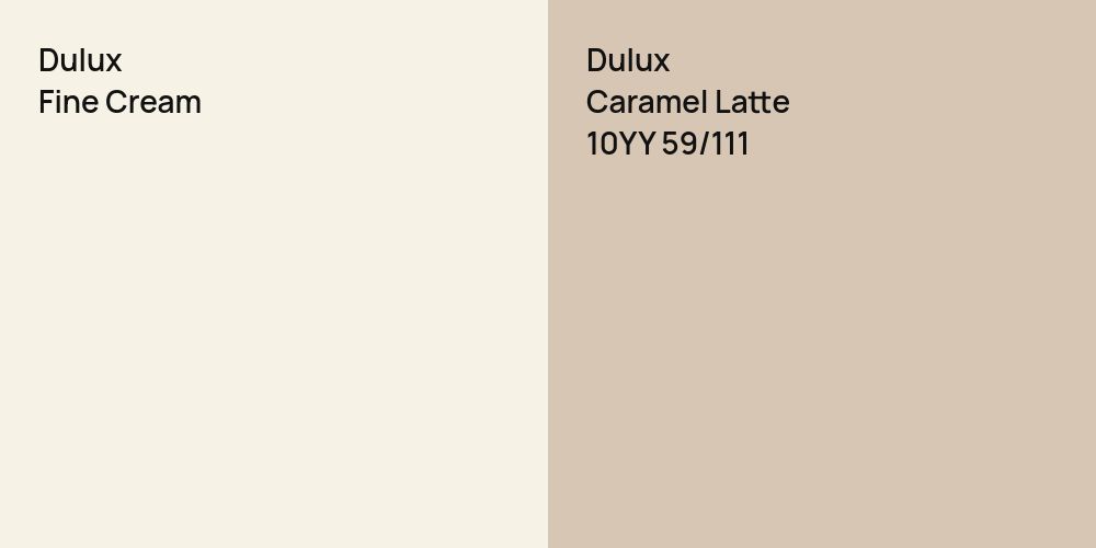 Dulux Fine Cream vs. Dulux Caramel Latte