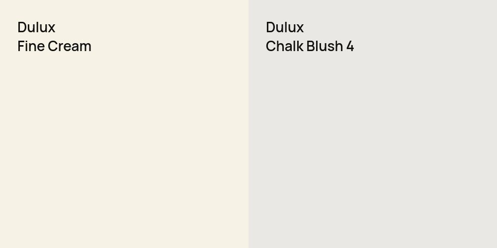 Dulux Fine Cream vs. Dulux Chalk Blush 4