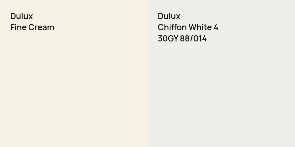 Dulux Fine Cream vs. Dulux Chiffon White 4