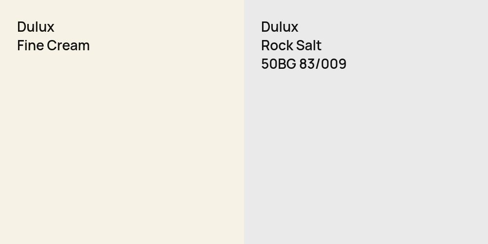 Dulux Fine Cream vs. Dulux Rock Salt