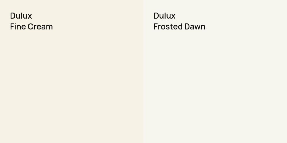 Dulux Fine Cream vs. Dulux Frosted Dawn