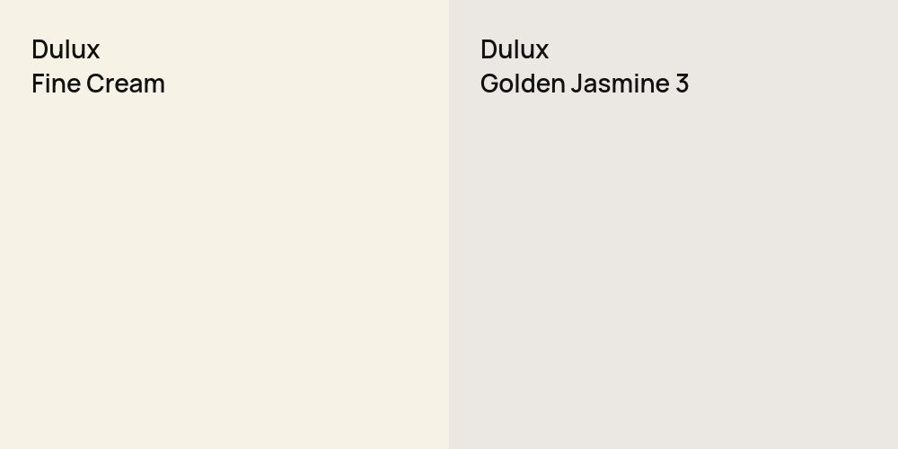 Dulux Fine Cream vs. Dulux Golden Jasmine 3