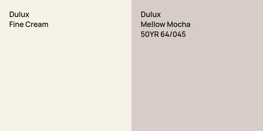 Dulux Fine Cream vs. Dulux Mellow Mocha