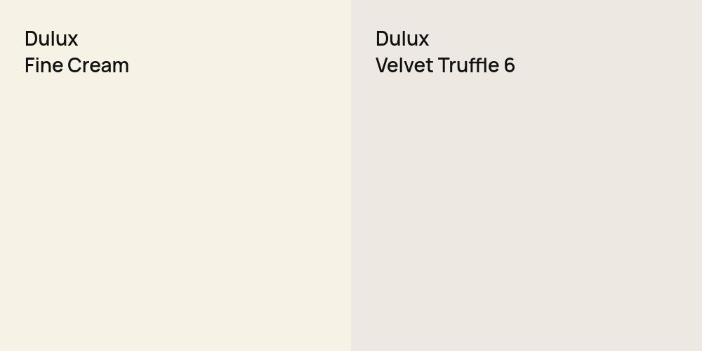 Dulux Fine Cream vs. Dulux Velvet Truffle 6