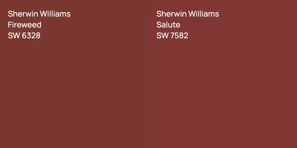 Sherwin Williams Fireweed vs. Sherwin Williams Salute