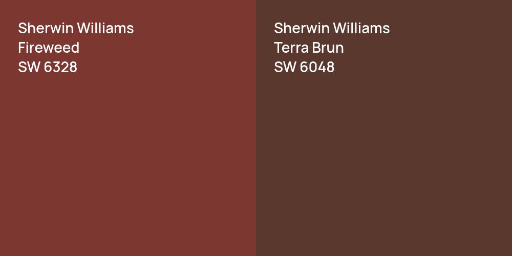 Sherwin Williams Fireweed vs. Sherwin Williams Terra Brun