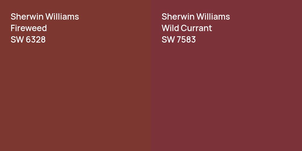 Sherwin Williams Fireweed vs. Sherwin Williams Wild Currant