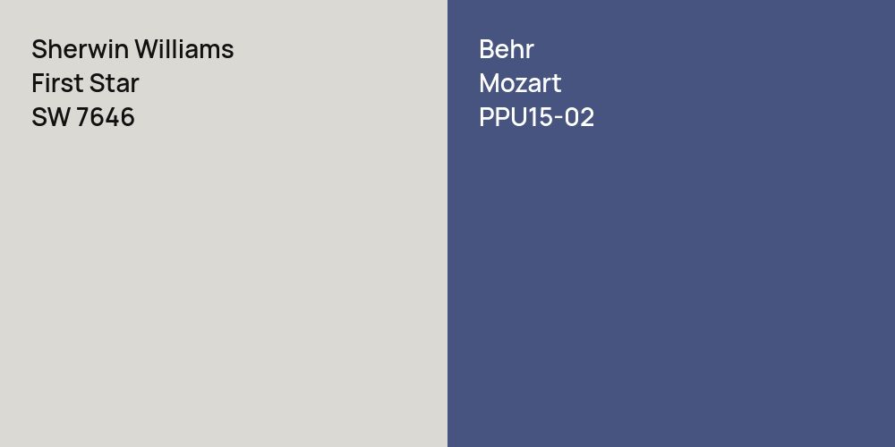 Sherwin Williams First Star vs. Behr Mozart