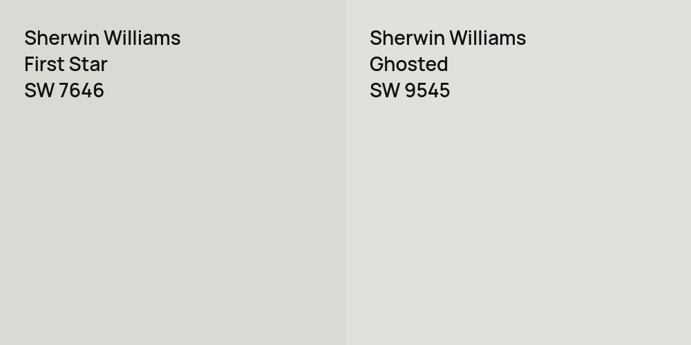 Sherwin Williams First Star vs. Sherwin Williams Ghosted