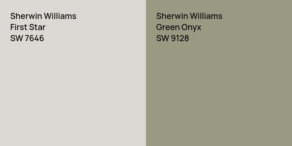 Sherwin Williams First Star vs. Sherwin Williams Green Onyx