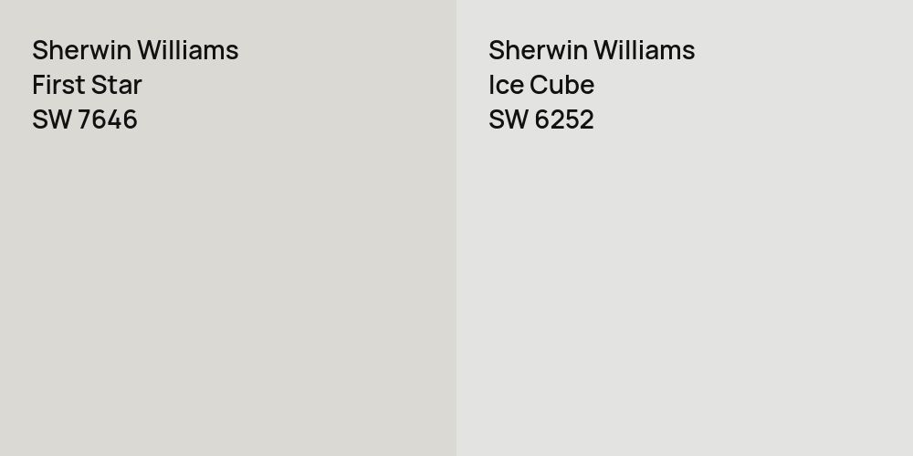 Sherwin Williams First Star vs. Sherwin Williams Ice Cube