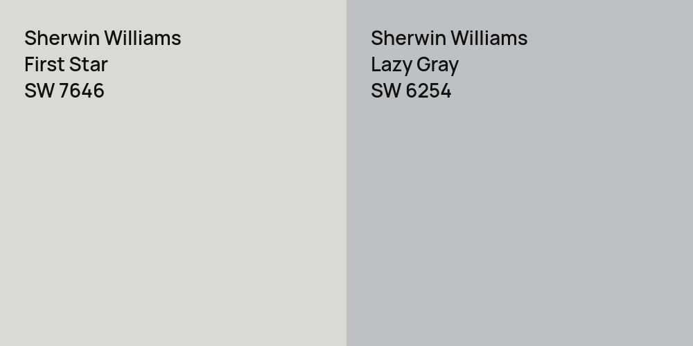 Sherwin Williams First Star vs. Sherwin Williams Lazy Gray