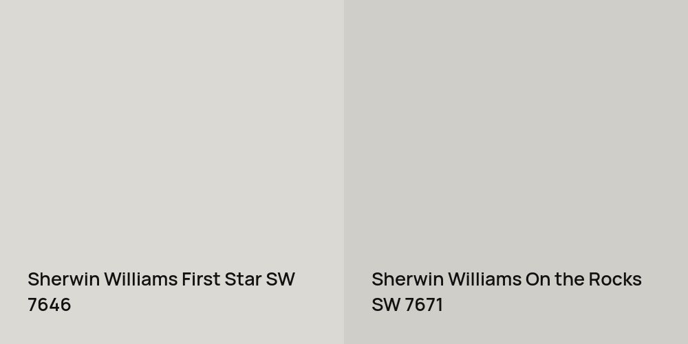 Sherwin Williams First Star vs. Sherwin Williams On the Rocks