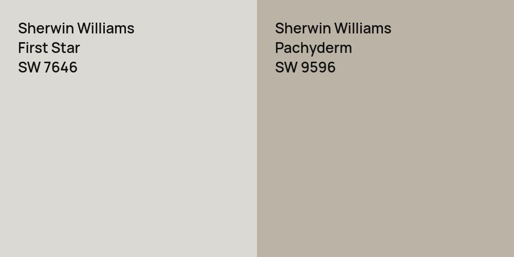 Sherwin Williams First Star vs. Sherwin Williams Pachyderm