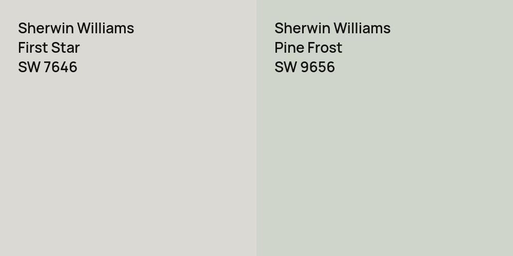 Sherwin Williams First Star vs. Sherwin Williams Pine Frost