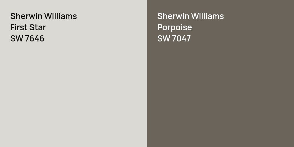 Sherwin Williams First Star vs. Sherwin Williams Porpoise