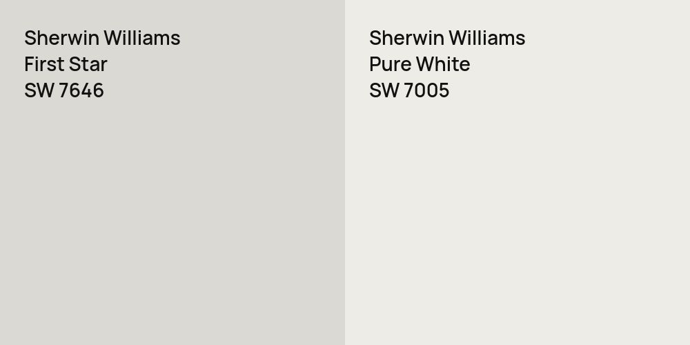 Sherwin Williams First Star vs. Sherwin Williams Pure White