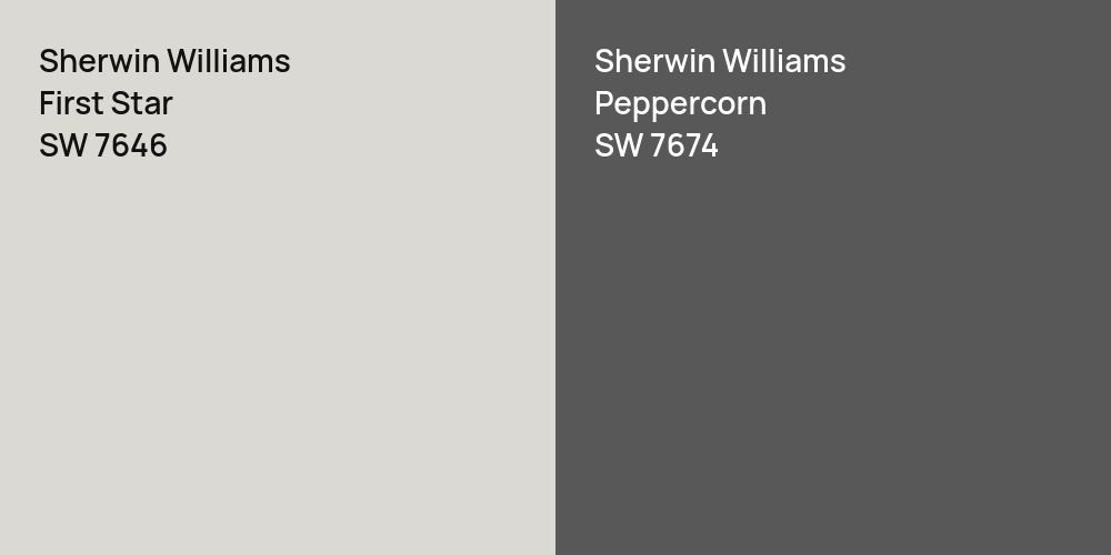 Sherwin Williams First Star vs. Sherwin Williams Peppercorn