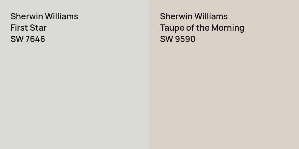 Sherwin Williams First Star vs. Sherwin Williams Taupe of the Morning