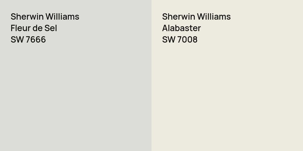 Sherwin Williams Fleur de Sel vs. Sherwin Williams Alabaster