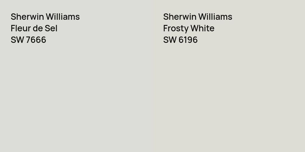 Sherwin Williams Fleur de Sel vs. Sherwin Williams Frosty White