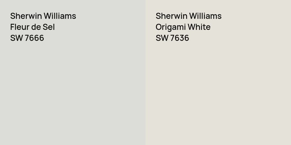 Sherwin Williams Fleur de Sel vs. Sherwin Williams Origami White