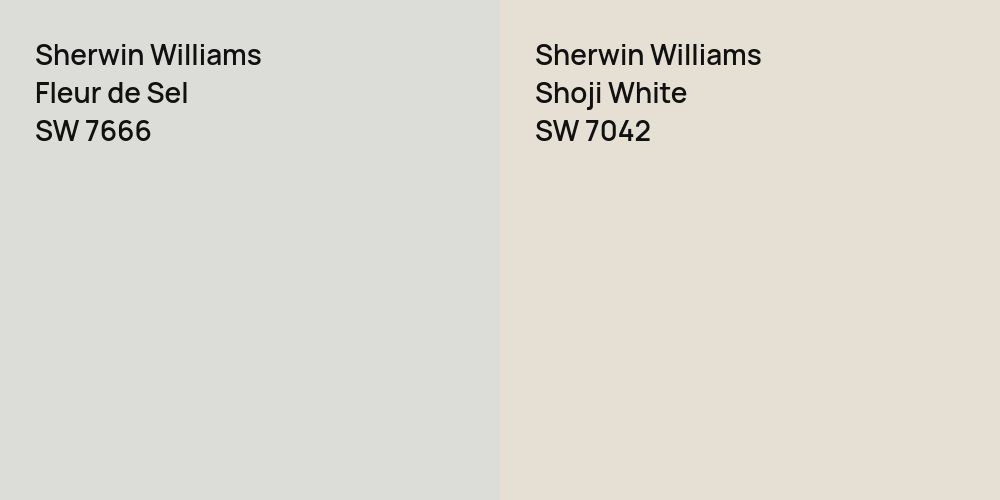 Sherwin Williams Fleur de Sel vs. Sherwin Williams Shoji White