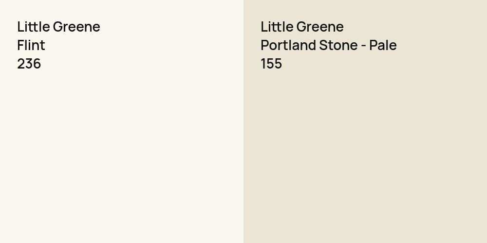 Little Greene Flint vs. Little Greene Portland Stone - Pale