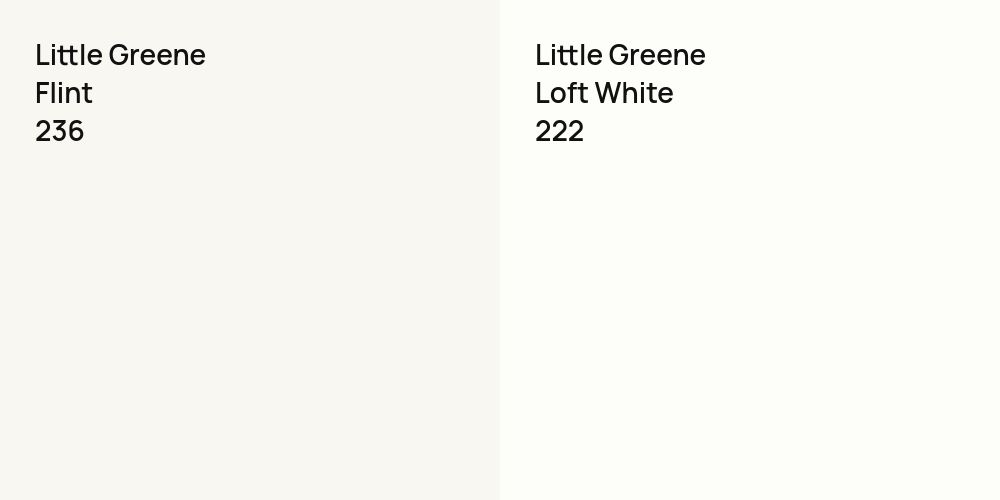 Little Greene Flint vs. Little Greene Loft White