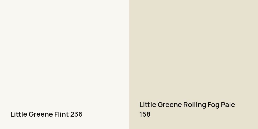 Little Greene Flint vs. Little Greene Rolling Fog Pale