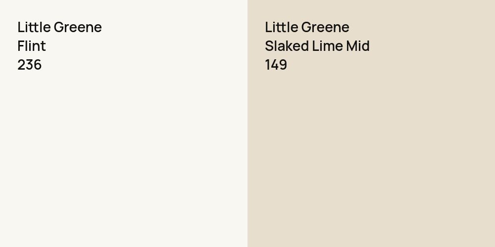 Little Greene Flint vs. Little Greene Slaked Lime Mid